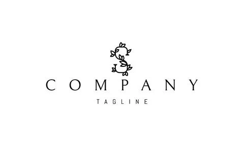 Vector logo on which an abstract image of the letter C is woven from leaves. Stock Illustration