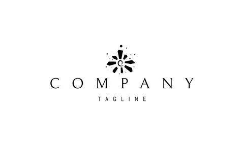 Vector logo on which an abstract image of magic stones in the form of the sun. Stock Illustration