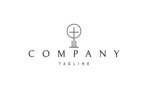 Vector logo on which an abstract image of the crucifix against the background of Stock Illustration