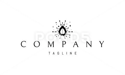 Vector logo on which an abstract image of a brain explosion. Stock-Illustration
