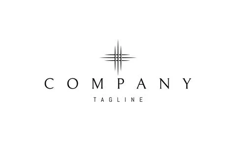 Vector logo on which an abstract image of a sharp cross made up of the Stock Illustration