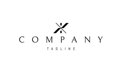 Vector logo on which an abstract image of the roofs of houses in the shape of Stock Illustration