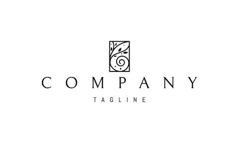 Vector logo on which an abstract image of a tree in the form of a spiral. Stock Illustration