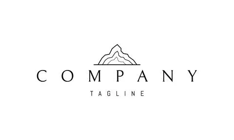 Vector logo on which an abstract image of a rock with a repeating pattern in a Stock Illustration