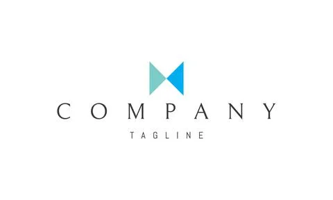 Vector logo on which an abstract image of two triangles representing balance. Stock Illustration