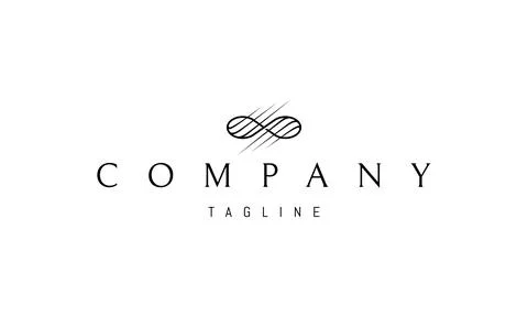 Vector logo on which an abstract image of the infinity symbol with a lattice. Stock Illustration