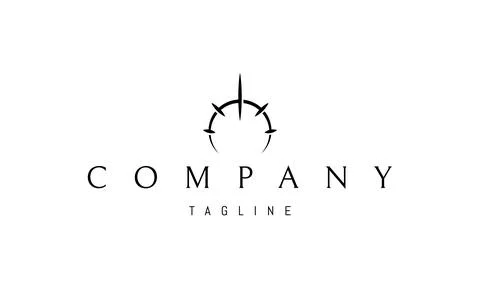 Vector logo on which an abstract image of an eclipse with rays of light. Illustrazione stock