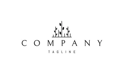 Vector logo on which an abstract image of an environmentally friendly city. Stockillustratie