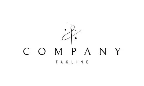 Vector logo on which an abstract image of a needle and thread on the background Stock Illustration