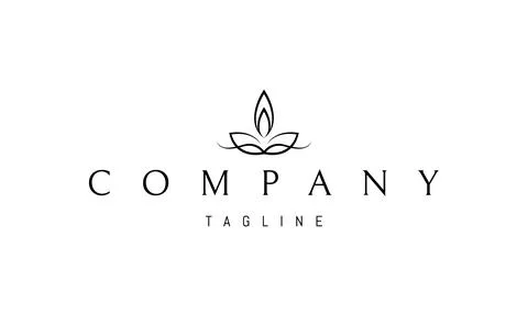 Vector logo on which an abstract image of a candle in the form of a meditator. Stock Illustration