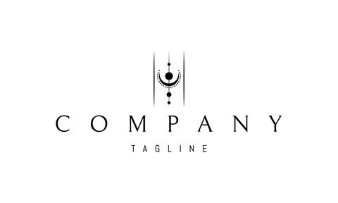 Vector logo on which an abstract image of a pattern made up of the phases of the Illustrazione stock