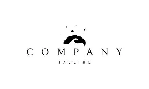 Vector logo on which an abstract image of the brain in the form of a cloud with イラスト素材