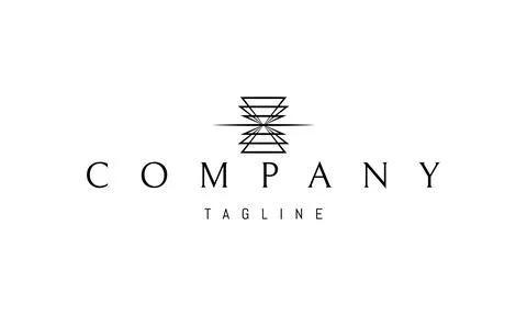 Vector logo on which an abstract image of a spatial pattern in a linear style. Illustrazione stock