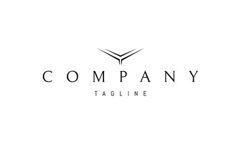 Vector logo on which an abstract image of a flying bird in a simple style. Stock Illustration