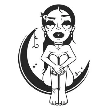 Vector logo on which an abstract image of a girl in a developing dress on t.. Stock Illustration