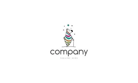 Vector logo which depicts a funny zebra that stands leaning on a cane. Stock Illustration