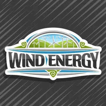 Vector logo for Wind Energy Stock Illustration