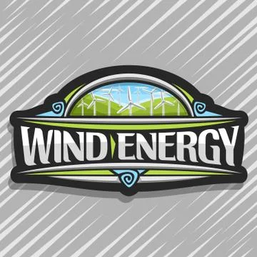 Vector logo for Wind Energy Stock Illustration