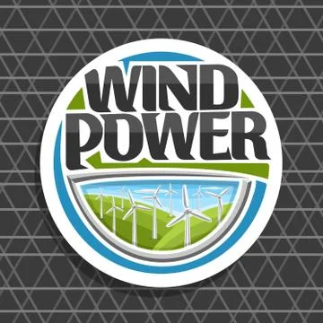 Vector logo for Wind Power Stock Illustration