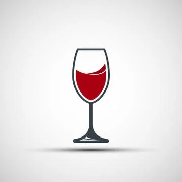 Vector logo wineglass Stock Illustration