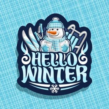 Vector logo for Winter Holidays 스톡 일러스트