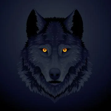 The Vector logo wolf for T-shirt design or outwear. Hunting style wolf Stock Illustration