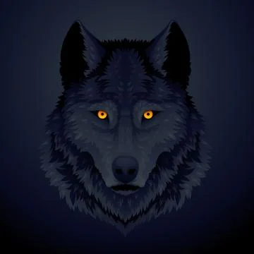 The Vector logo wolf for T-shirt design or outwear. Hunting style wolf Stock Illustration