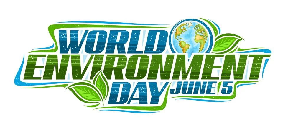 Vector logo for World Environment Day Stock Illustration