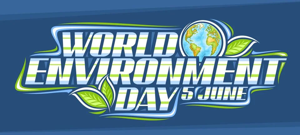 Vector logo for World Environment Day Stock Illustration