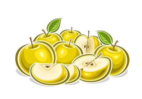 Vector logo for Yellow Apples Stock Illustration