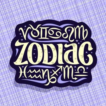 Vector logo for Zodiac Signs Stock Illustration