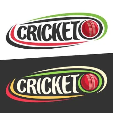 Vector logos for Cricket sport Stock Illustration