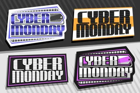 Vector logos for Cyber Monday Stock Illustration