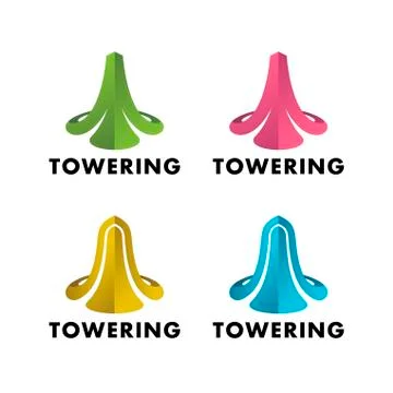 Vector Logos of The Tower is Rising Illustrazione stock