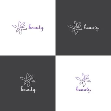 Vector logotype eps 10 about beauty industry or spa salon Stock Illustration