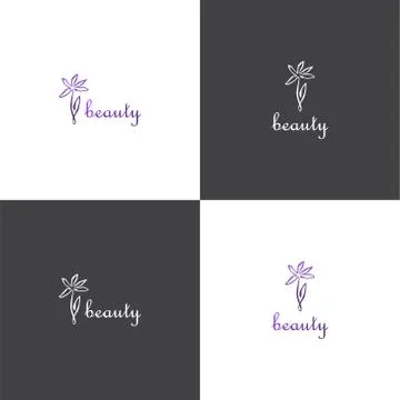 Vector logotype eps 10 about beauty industry or spa salon Illustrazione stock