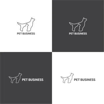 Vector logotype eps 10 about pet business company Stock Illustration