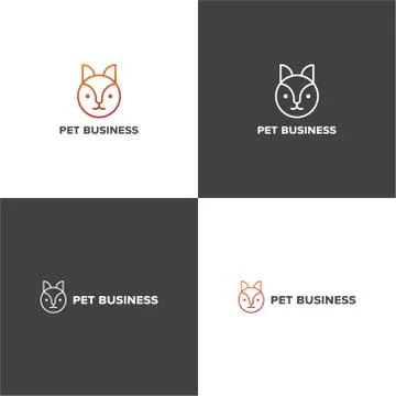 Vector logotype eps 10 about pet business company Illustrazione stock