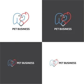 Vector logotype eps 10 about pet business company Stock Illustration
