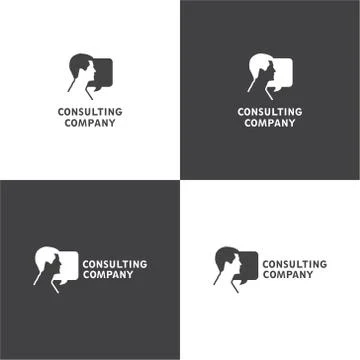 Vector logotype eps 10 about consulting company Stock-Illustration