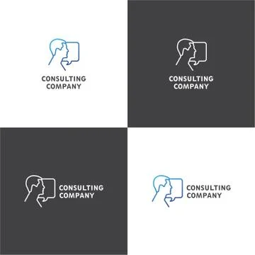 Vector logotype eps 10 about consulting company Stock Illustration