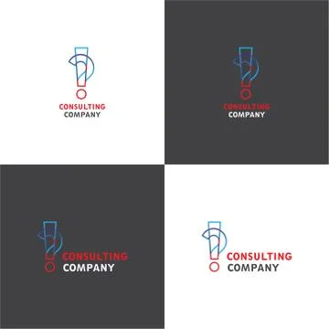 Vector logotype eps 10 about consulting company Illustrazione stock