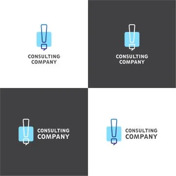 Vector logotype eps 10 about consulting company Stock Illustration