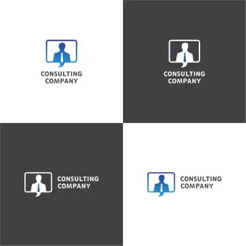 Vector logotype eps 10 about consulting company Stock Illustration