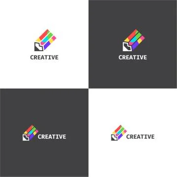 Vector logotype eps 10 about creative company Stock Illustration
