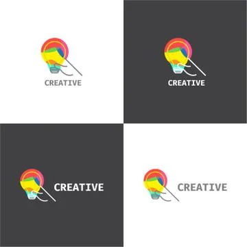 Vector logotype eps 10 about creative company Stock Illustration