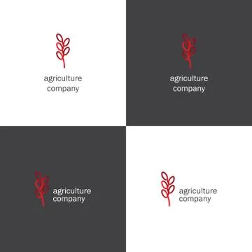 Vector logotype eps 10 agriculture company Stock Illustration