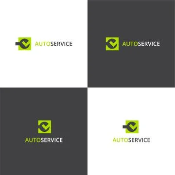 Vector logotype eps 10 car service company Illustrazione stock
