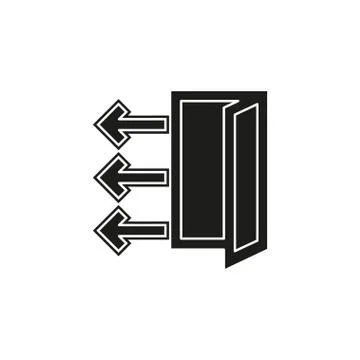 Vector logout icon - exit sign or register logout button Stock Illustration