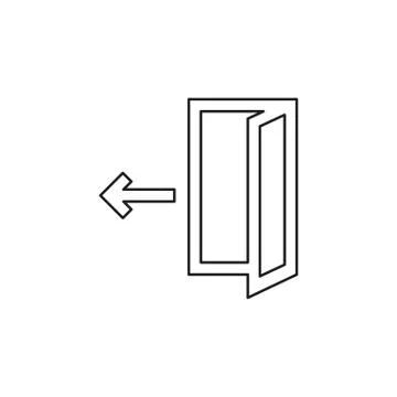 Vector logout icon - exit sign or register logout Stock Illustration